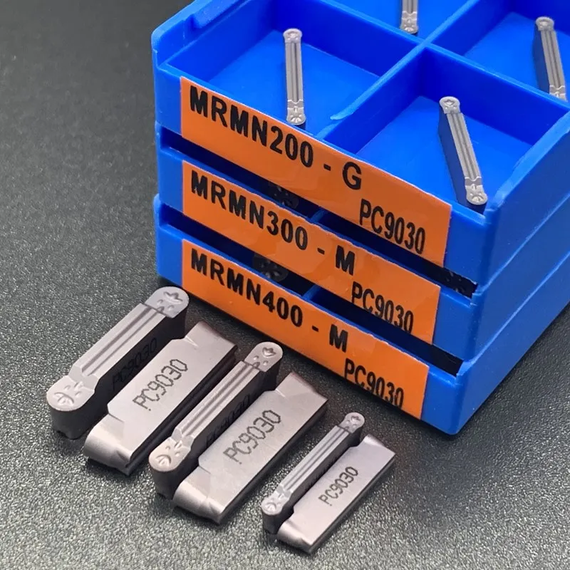 Herramientas de torneado, insertos de carburo CNC, cortador de torno, pieza de separación y ranurado, MRMN200, MRMN300, MRMN400, NC3020, NC3030, PC9030, 10 Uds.