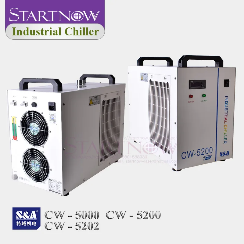 CO2 Industrial Water Chiller S&A Upgraded CW-5200TH CW-5000TG For 80W 150W Laser Tube Cooling CNC Spindle CW-5200AH CW-5000AG