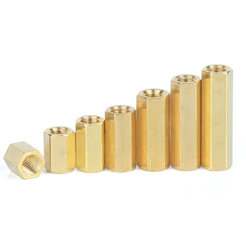 M4*L(5-100) brass hex socket spacer male to female standoffs nut screws hexagon spacer board stud isolation column bolts291