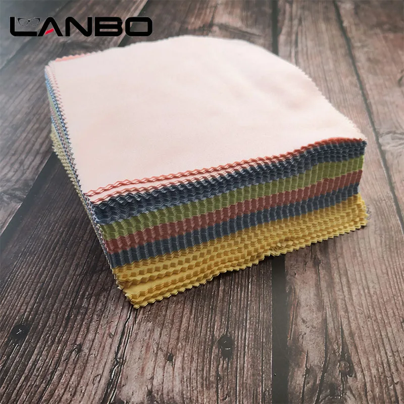 LANBO 20Ps 15*15cm abbigliamento per lenti accessori per occhiali panno per la pulizia occhiali da sole in microfibra occhiali da vista occhiali da vista salviette per spolverare