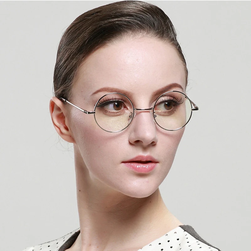 

2022 Tiny Round Computer Glasses Frame Women Rays Radiation optical Eyeglasses Frames Metal Unisex Anti Blue Light Glasses Men