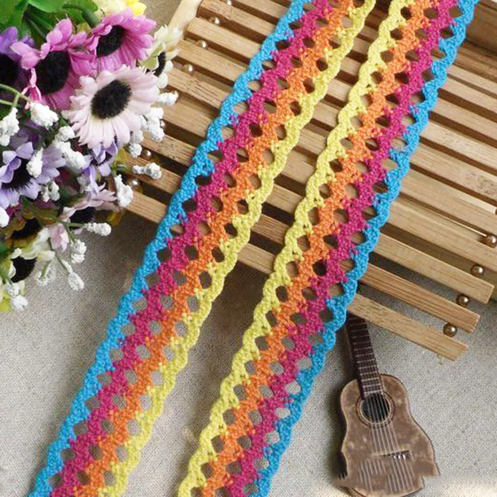 

Cotton Lace Trimming Sewing DIY 100yds./lot Cord Lace Edging Fabric Trims for Needlework Tissu 2.8cm Width Mixed 4 Colors