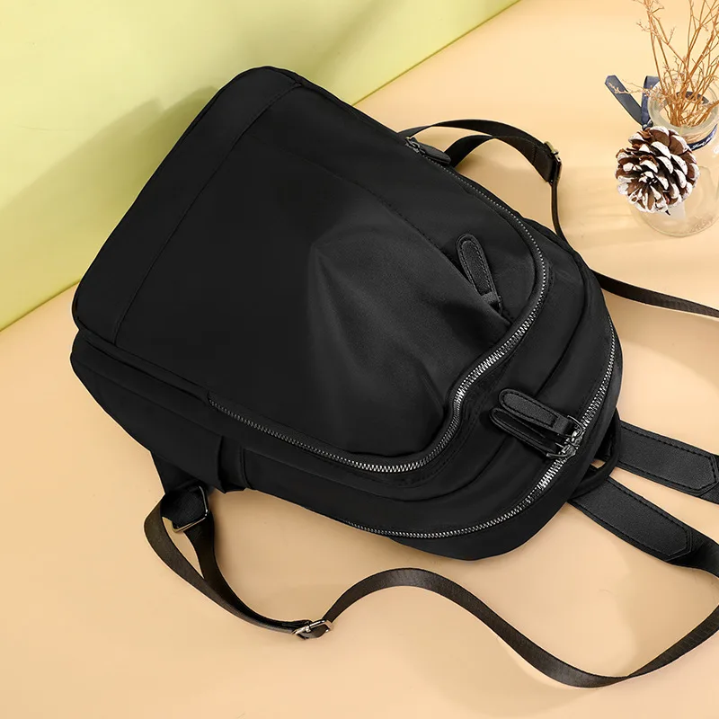 High Quality Oxford Backpack Simple Design Women Shoulder Bag Casual Travel Backpacks Youth Ladies School Bag Black&Khaki