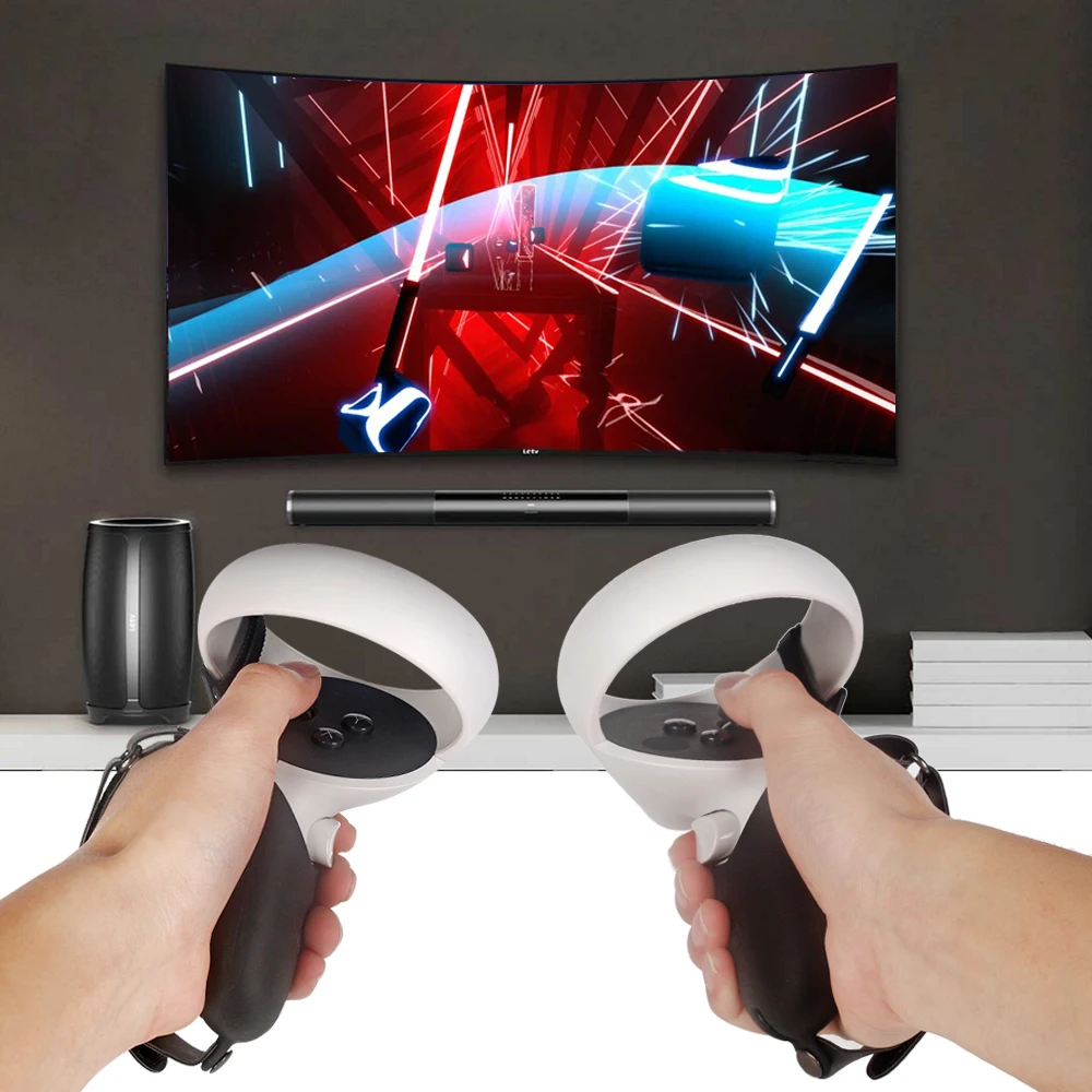 Gomrvr Voor Meta/Oculus Quest 2 Vr Touch Controller Siliconen Grip Mouw Anti-Slip En Zweetbestendige Vr Beschermhoes Accessoires