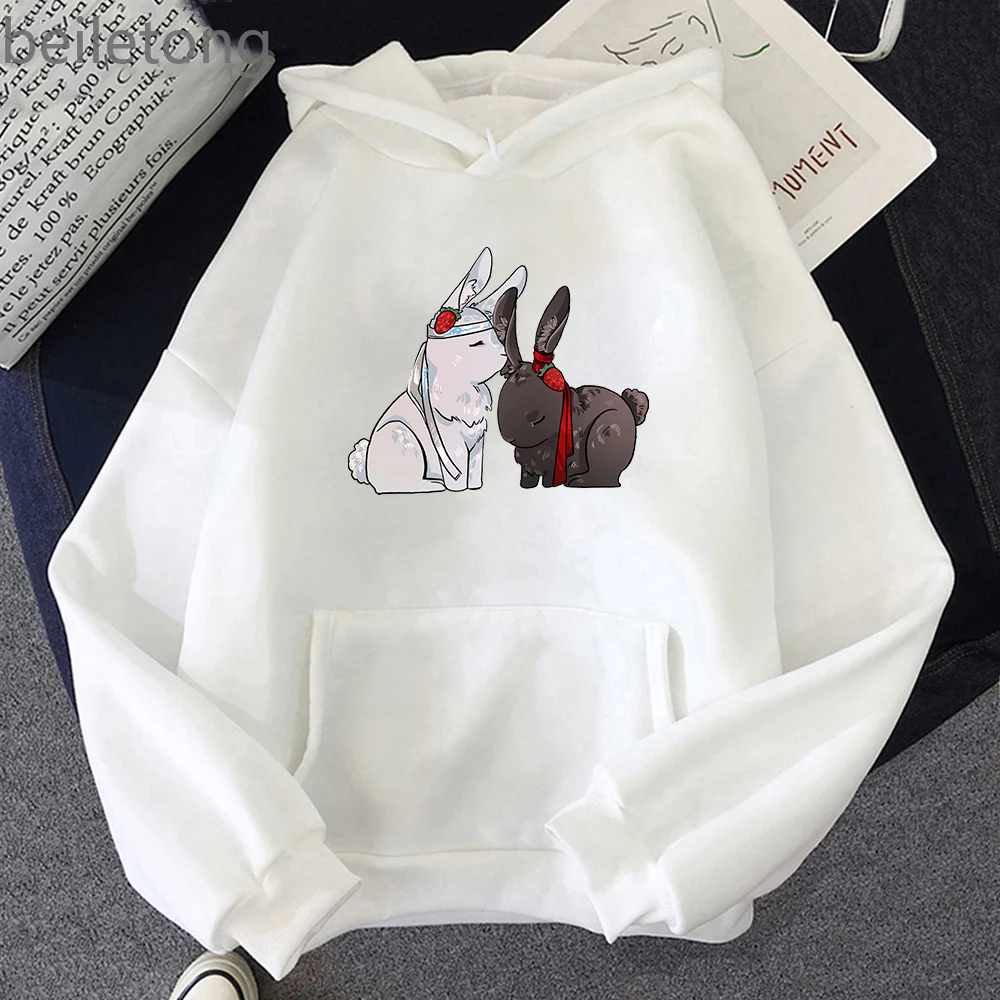 Anime Mo Dao Zu Shi Hoodie Women Streetwear Harajuku The Untamed Wangxian bunnies Hooded Loose Long Sleeve Men Sweatshirts Tops