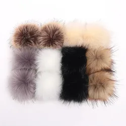 12cm DIY Luxury Fur PomPom Faux Fur Hot Hairball Hat Ball Pom Pom Large Hair Ball DIY Fur Pompon For Caps Bags Scarf Accessories