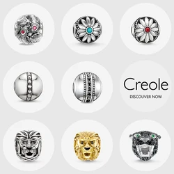 Koi Fish Flower Fast Lane Straight-lined Lion Leopard Charm Beads,2019 Summer New 925 Sterling Silver Jewelry Gift Women Man