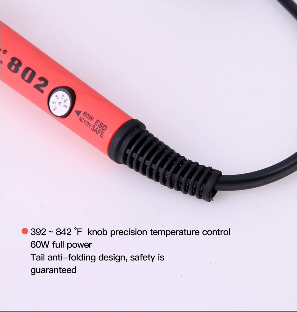 A-BF HS802 60W przenośna lutownica regulowana temperatura 110V 220V elektryczna lutownica Mini zestaw narzędzi do naprawy ołówkiem cieplnym