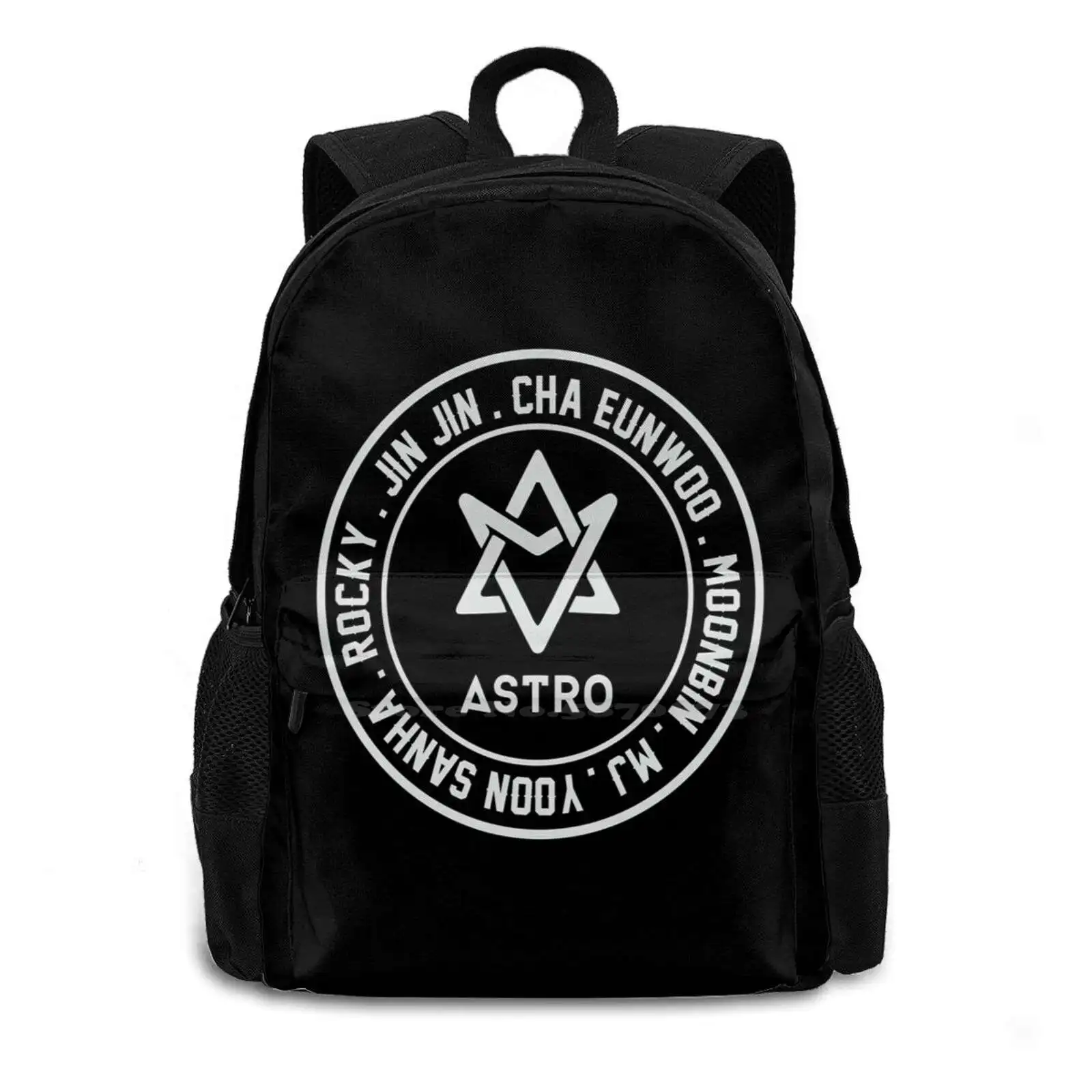 Astro Member Silver Travel Laptop Bagpack Fashion Bags Astro Cha Eunwoo Yoon Sanha Rocky Jin Jin Moonbin Kpop Hallyu Mj Astro