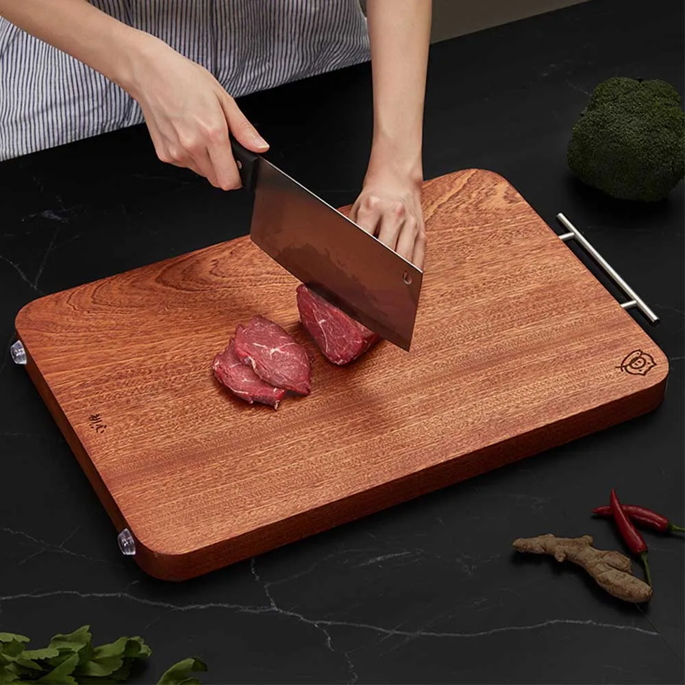 

Ebony Solid Wood Household Chopping Blocks Board Anti Mildew Antibacterial Kitchen Food Fruit Whole Wooden Cutting Plate