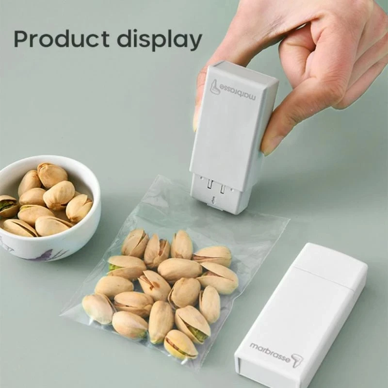 

Vacuum Food Sealers Mini Portable Food Snacks Sealing Machin Food Packaging Kitchen Hand Pressure Heat Sealer Bag Clips