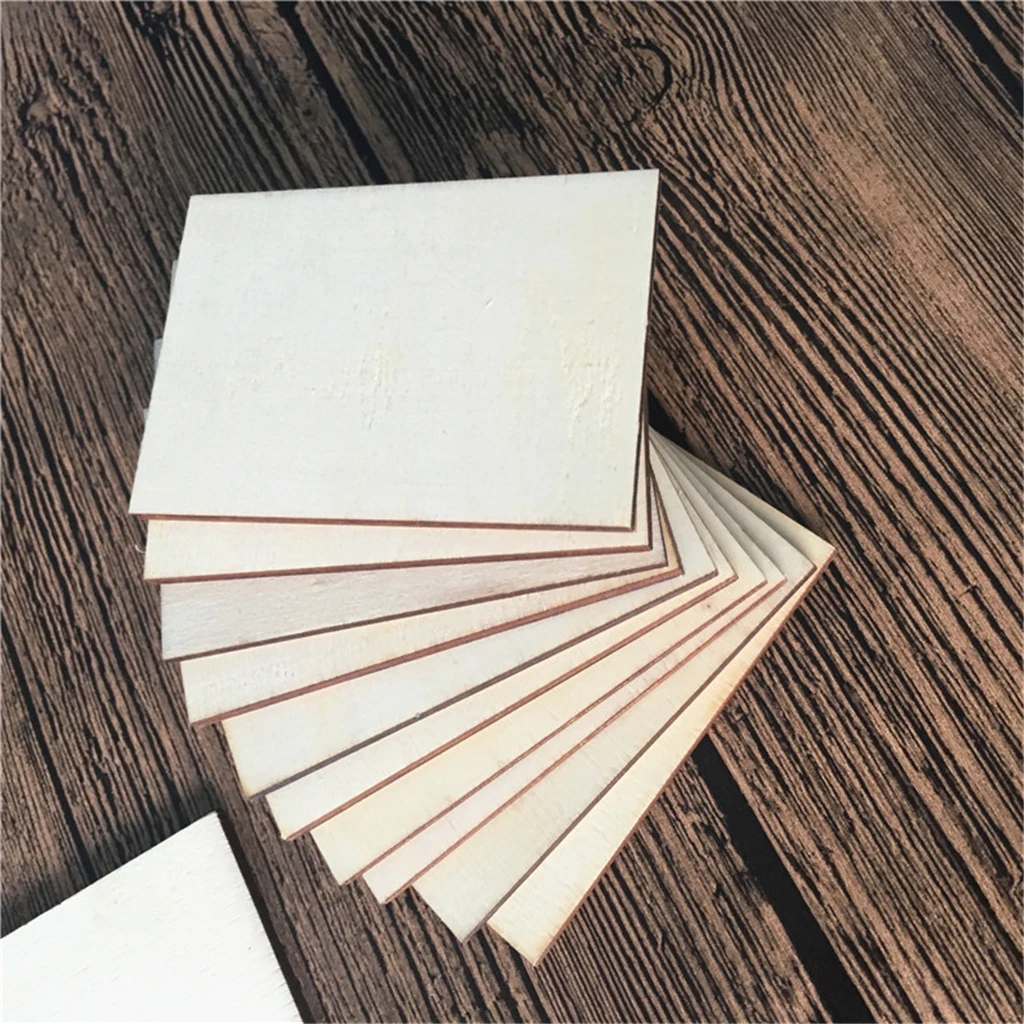 20Pieces Wood Sheets (Thickness of 3mm), Veneer Sheets for DIY Crafts/ for CNC Cutting and Wood Burning