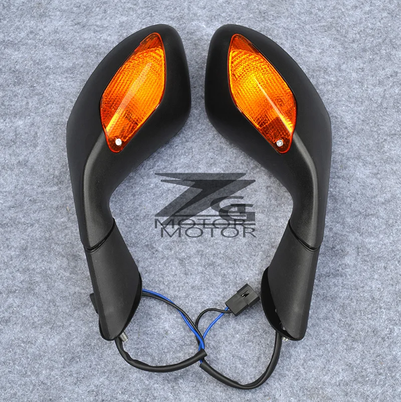 Turn Signal Rear View Side Mirrors Fit For Aprilia RSV4 2004-2014 2005 2006 2007 2008 2009 2010 2011 2012 2013 05 06 07 08 09 11