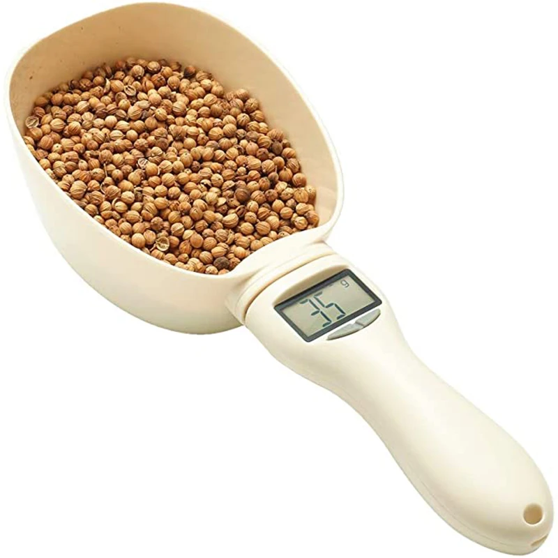 

Pet Food Scoop Precise Dog Cat Food Measuring Cup Detachable Scooper Digital Scale Spoon with LCD Display for Measuring Foods