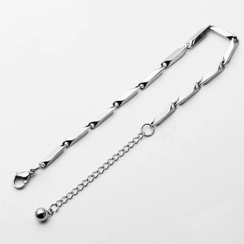 Hot Sale Stainless Steel Melon Seed Chain Bracelet Fashion Jewelry Best Gift for Men and Women Length 18 + 5CM drop shipping