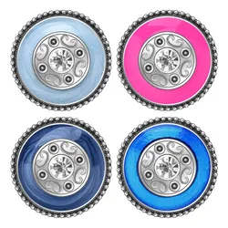 KZ3626 New Round Oil style Simple beauty 18MM snap buttons fit 18mm snap bracelet snap jewelry wholesale
