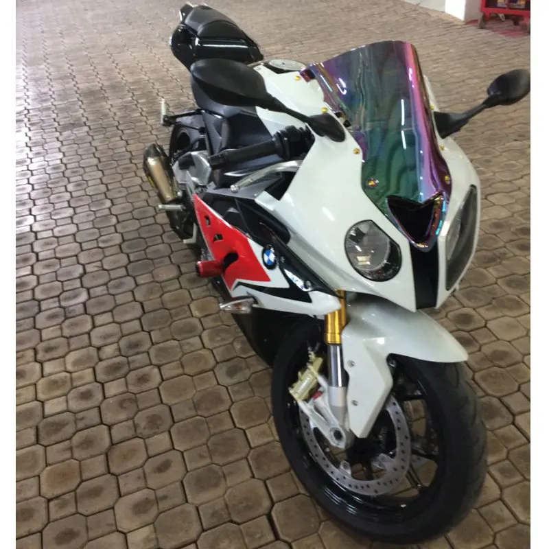 Windscreen For BMW S1000RR HP4 HP-4 S 1000 RR 2009 2010 2011 2012 2013 2014 Wind Screen Deflectors Windshield Blue Smoke Iridium