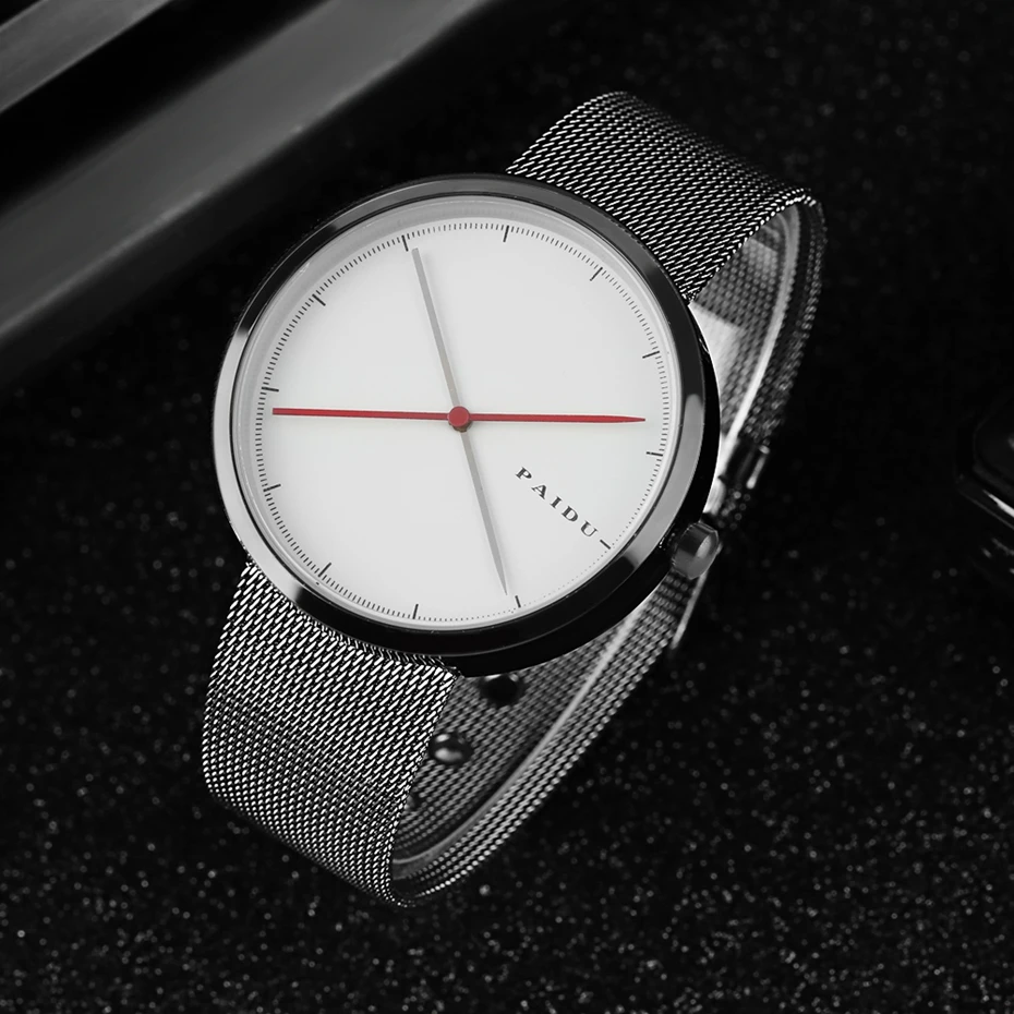 PAIDU Fashion Creative Minimalism Watches Men 2 Pointer Quartz Watch Men Casual Sports Watches Relogio Masculino Reloj Hombre