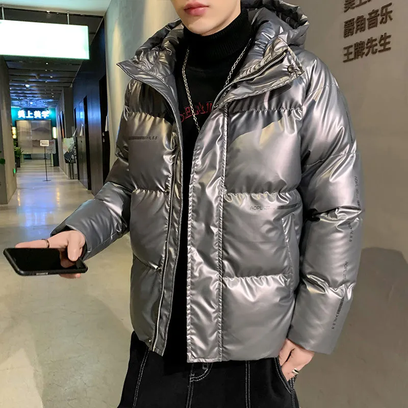 

Brand Fashion Men Winter Warm Jacket Hooded Design Male Thick Cotton Coats Outerwear Black Khaki Gray Size M-5XL