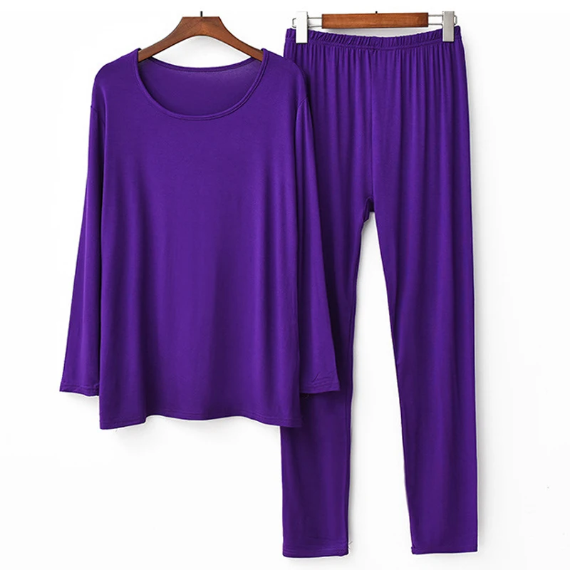 الخريف بيجامة شتوية النساء جودة عالية 3XL-7XL مشروط القطن ملابس خاصة بيجامة مجموعة ملابس داخلية مرنة دعوى لينة بيجامة فام