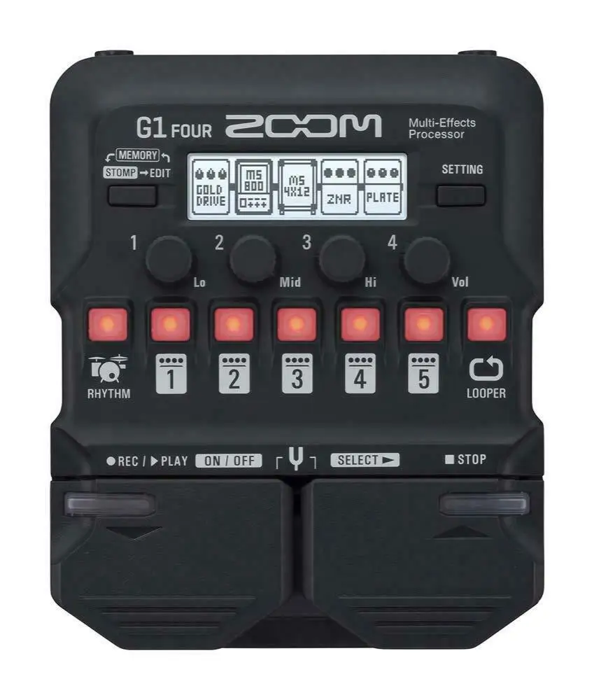 Zoom G1 four guitar multi effect processors, new multi effect guitar effectors