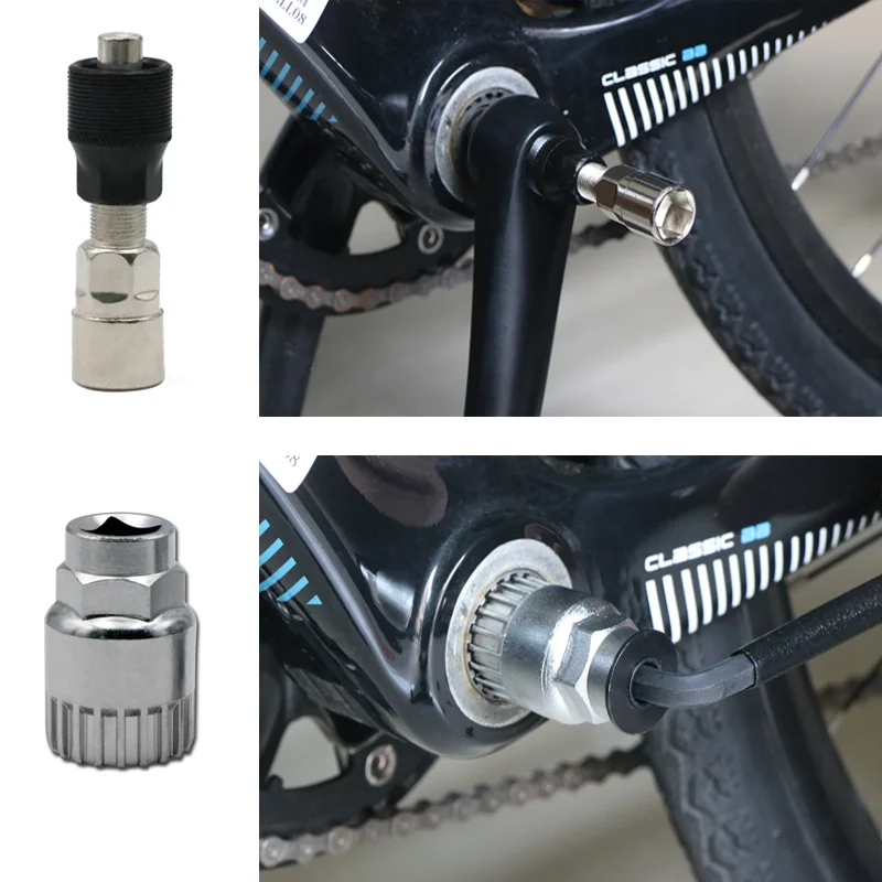 Bicycle Repair Tool Kits Flywheel Wrench Crank Puller Extractor Flywheel Remover Bottom Bracket Removal Bike Removing Tools