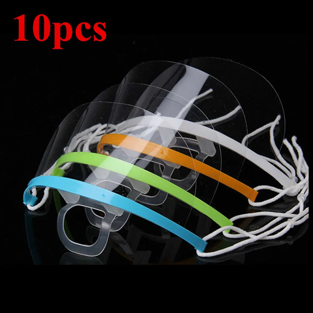 

10PCS Chef Catering Mask Transparent Colorful Anti Fog Catering Food Hotel Plastic Kitchen Restaurant Smile Mouth Masks