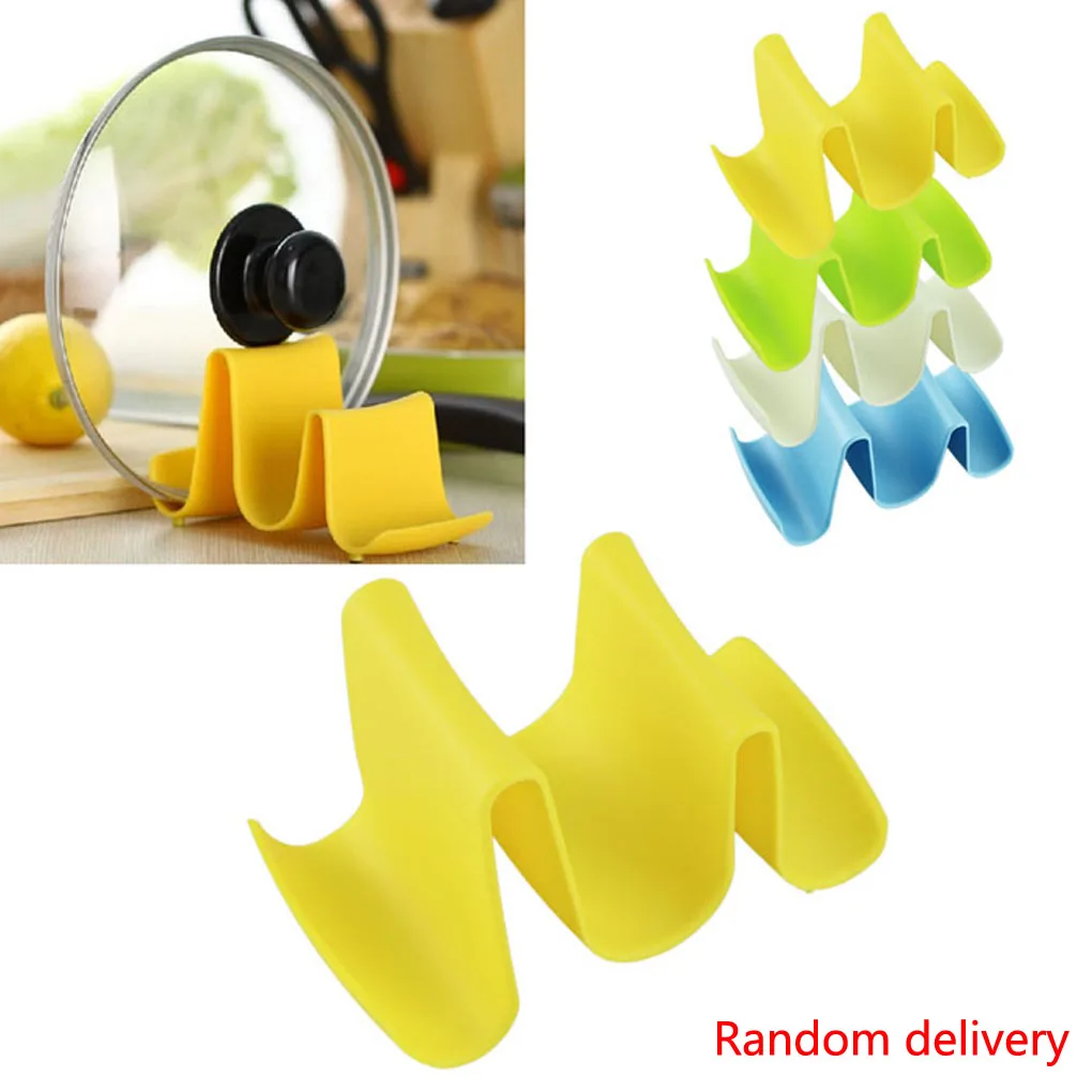 New Plastic Kitchen Wave Shape Pot Pan Cover Lid Shell Stand Holder Racks Ladle Spoon Storage Rack Cooking Tools