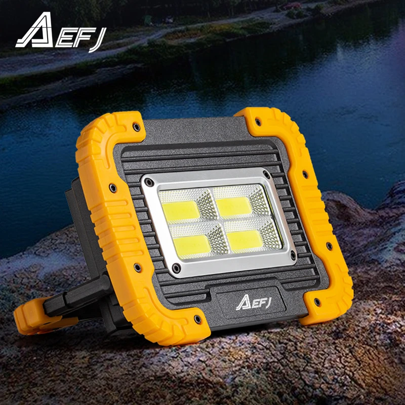 farol lanterna portatil 50w usb recarregavel led trabalho luz cob suspensao lampada solar para acampamento ao ar livre 01