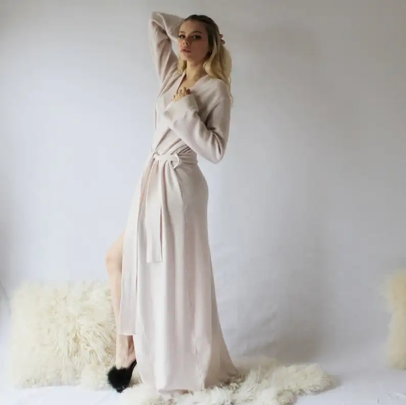 Elegant Women's Bridal Gowns Long SLeeve Bathrobe Women Lingerie Nightgown Pajamas Sleepwear Custom Made Housecoat Nightwear