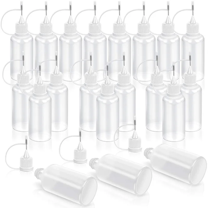 

20 Pcs Precision Tip Applicator Bottle, Empty Applicator Glue Bottle for Small Gluing Projects, Paper Quilling DIY Craft, Acryli