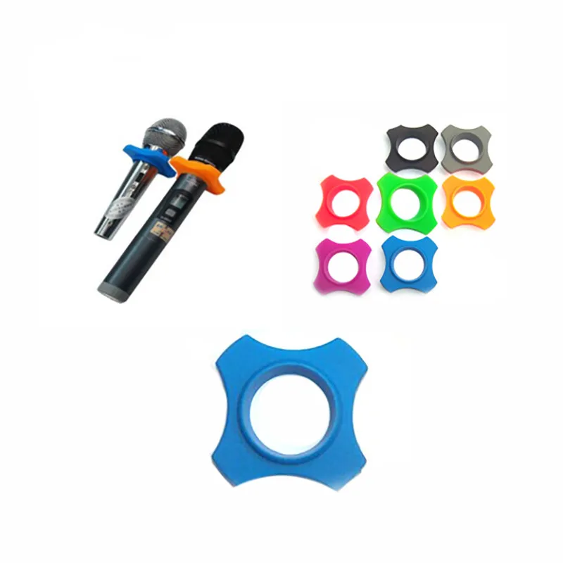 1/2/5pcs Silicone Rubber Wireless Handheld Microphone Anti-roll Protective Sleeve Mic Protection Anti-drop Ring Non-skid Rolling