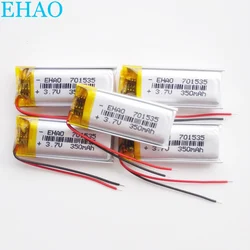 5 szt. Akumulator 3.7V 350mAh litowo-polimerowa LiPo akumulator 701535 do mobilna część elektroniczna słuchawkowych Mp3 GPS