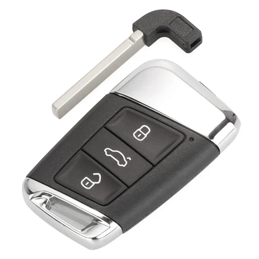 Coque de clé télécommande à 3 boutons, pliable, avec lame d'insertion, pour Volkswagen Magotan B5