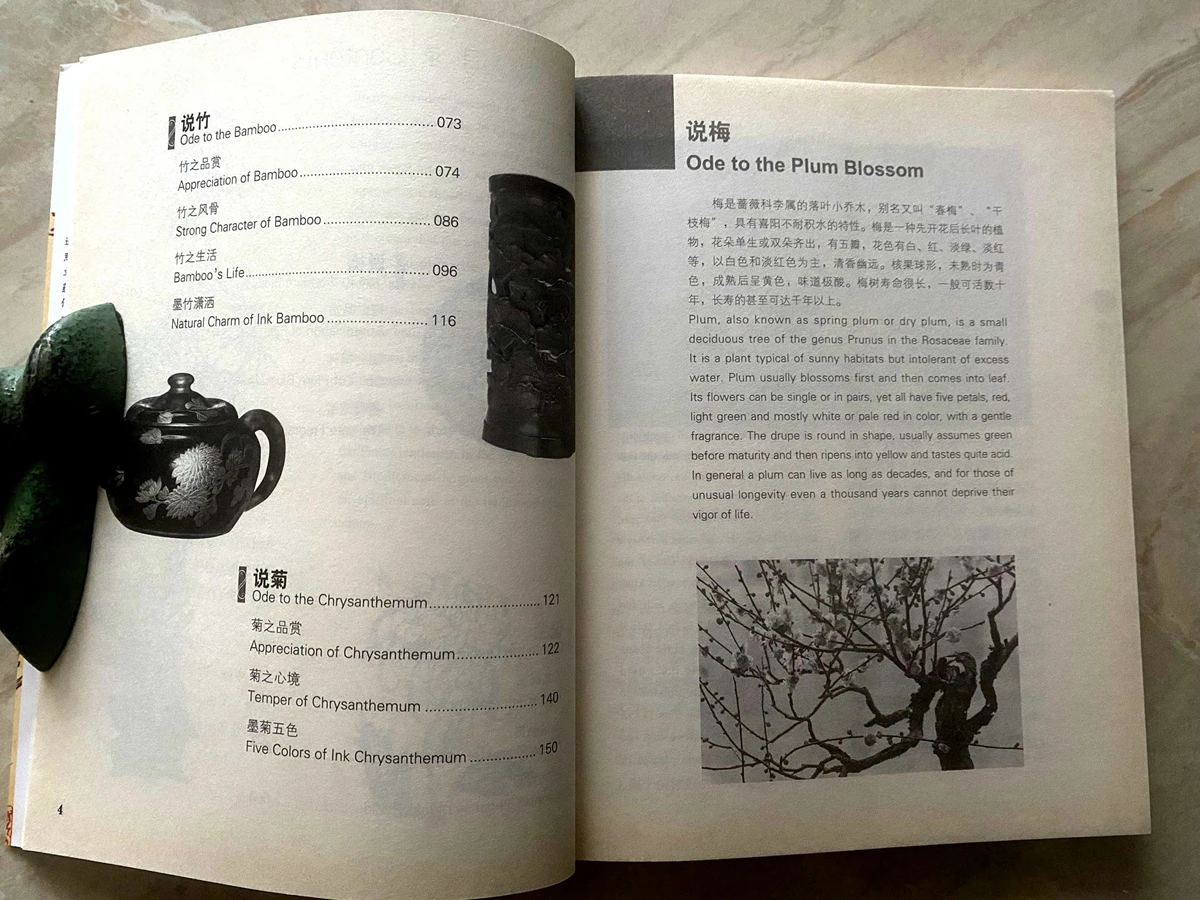 1pc English-Chinese Book Plum Blossom Orchid Bamboo Chrysanthemum Culture Four Auspicious Chinese Plants and Their Symbols