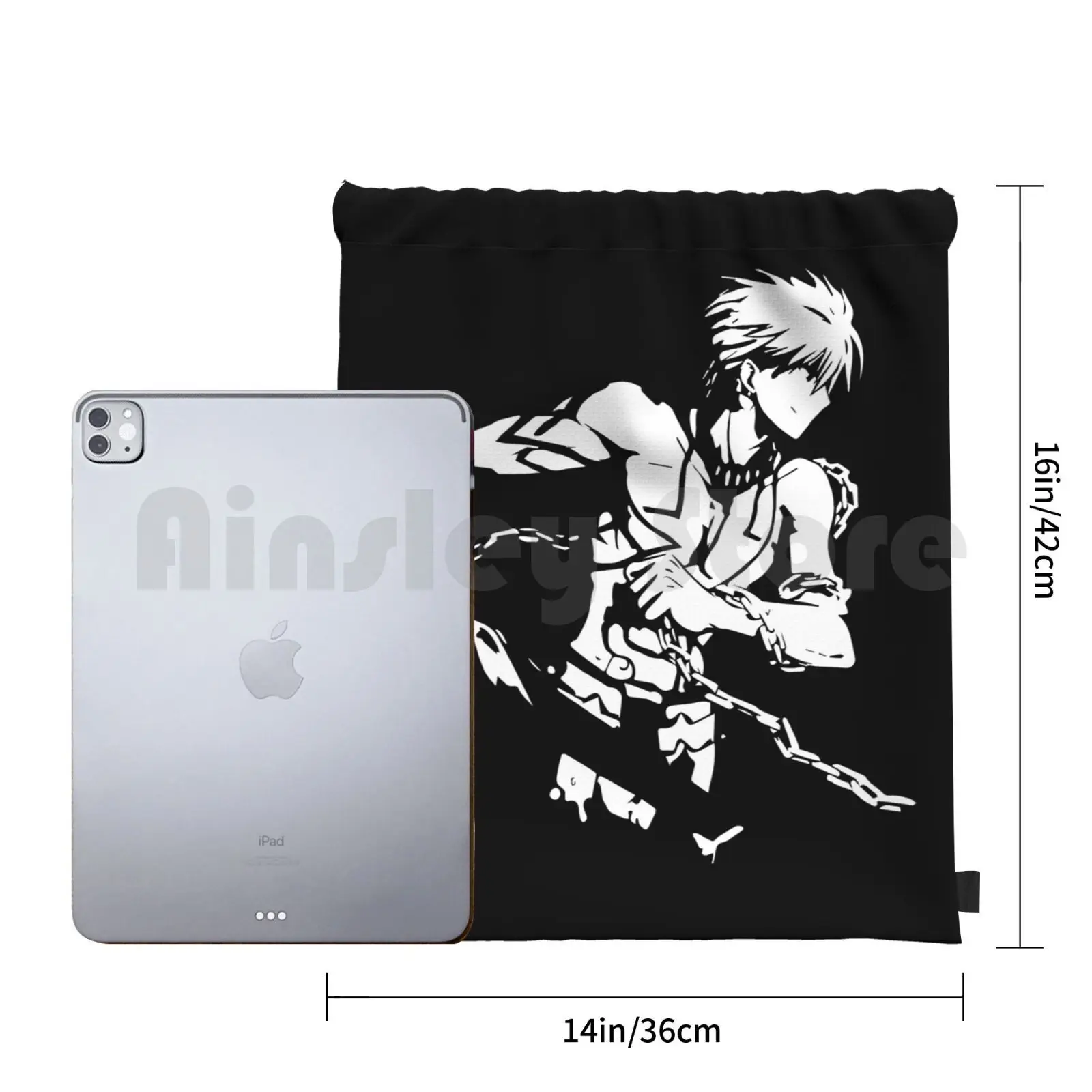 Gilgamesh Backpack Drawstring Bag Riding Climbing Gym Bag  Gilgamesh Fate Zero Fate Grand Order Anime Animation Pop Art Manga