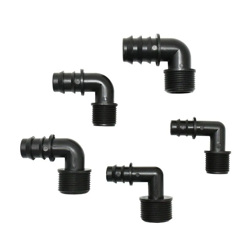 

Male 1/2" 3/4" to 16mm 20mm 25mm hose elbow barb connector 1/2 3/4 garden hose bending joints fittings 3pcs