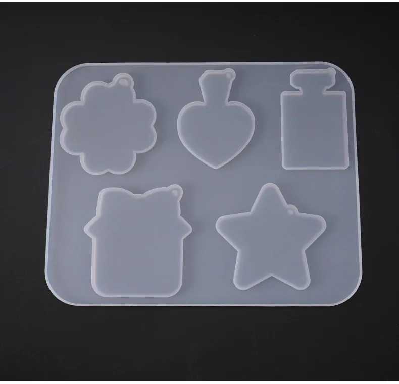 1PC Shell Panada Dog Pendant Craft Transparent UV Resin Silicone Combination Molds for DIY Making Finding Accessories