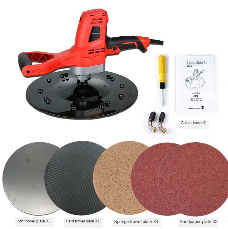 

220V Electric Concrete Epoxy Cement Mortar Trowel Masons Plastering Bucket Trowel Tool Wall Smoothing Polishing Han