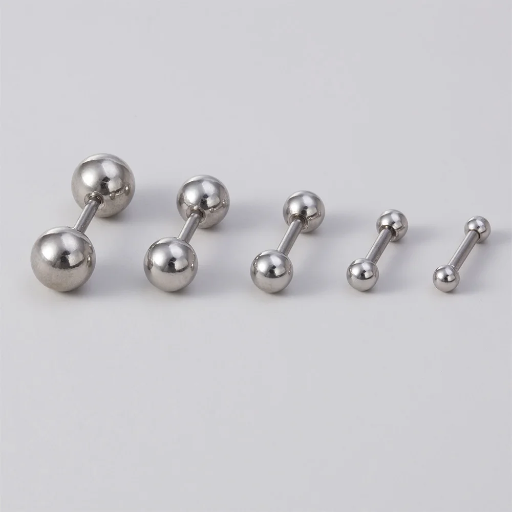 5 Stücke 2,5/3/4/5/6mm Kugeln Knorpel Helix Ohr Piercings Tragus Kugel Ohrstecker Chirurgenstahl Barbell Ohrring Mode Körperschmuck 16G – Detail 2