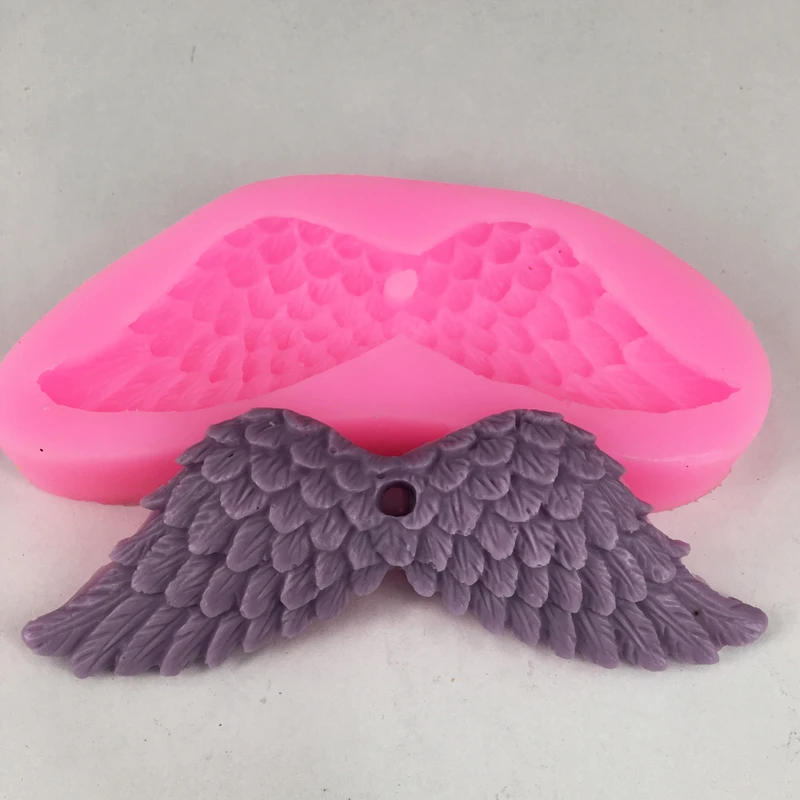 DIY Handmade Craft Clay Molds Angel Wings Silicone Mold Gypsum Aromatherapy Pendant Wax Mould Soap Mold