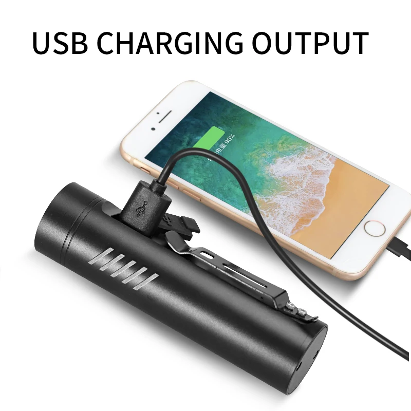 Más Potente 3200mAh P90 P50 L2 linterna para bicicleta T6 luz USB batería recargable bicicleta accesorios como banco de energía