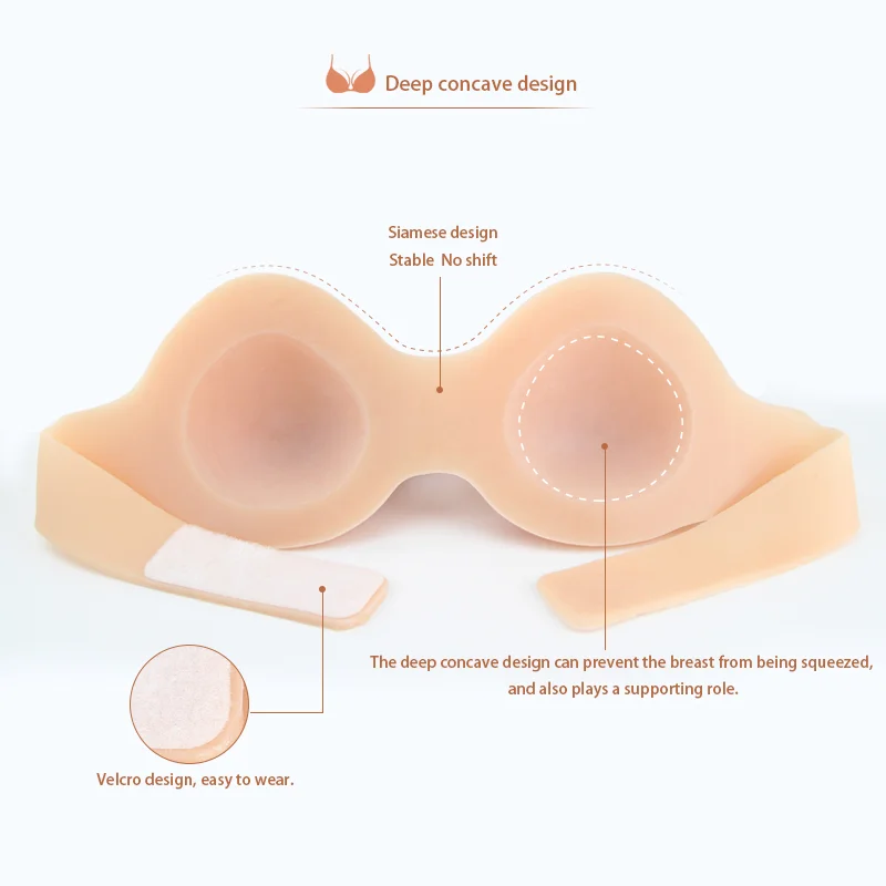 ONEFENG WPGFT Invisible Skinless Silicone Breast Forms For Small Chest Woman Soft Touch Crossdresser Fake Breast Comfortable