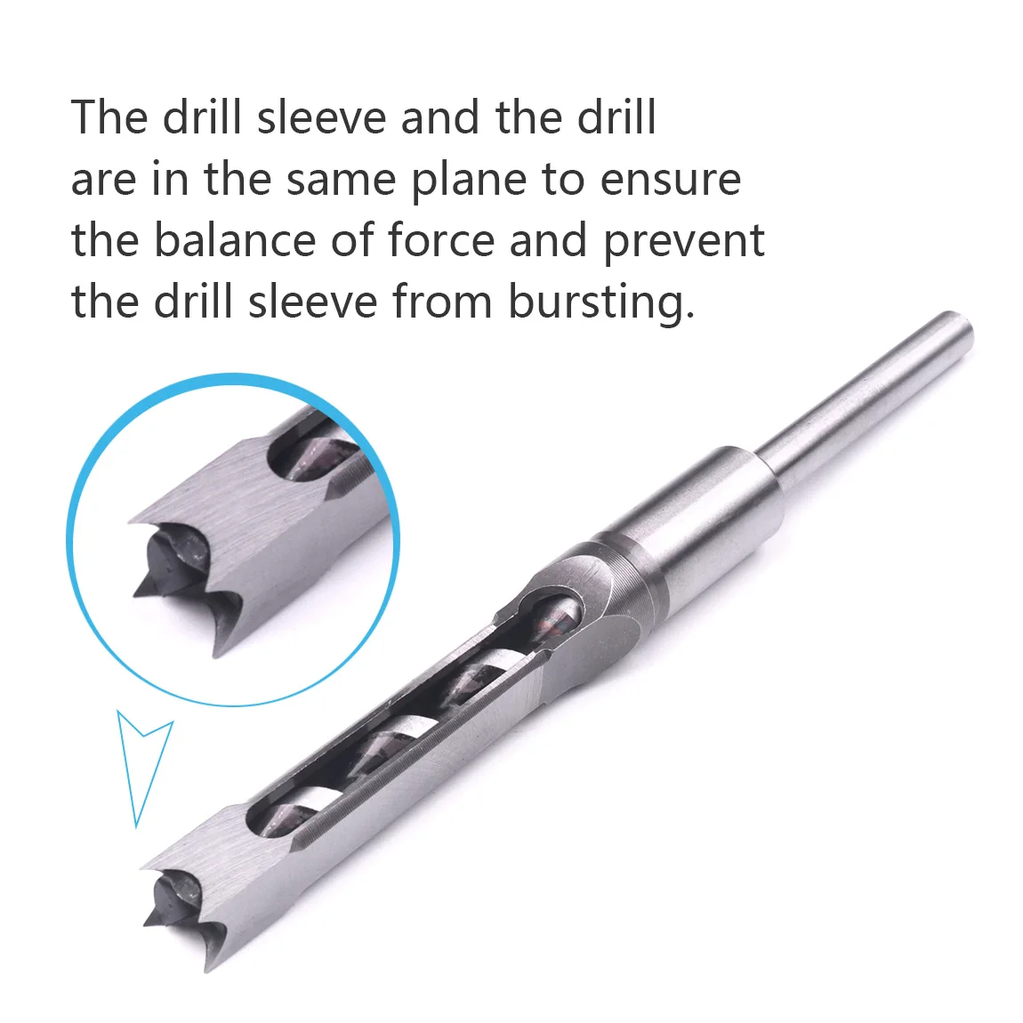 Woodworker Square Hole Drill Bits 5/16 3/8 1/2 Inch  Mortising Chisel Set DIY Woodworking Tools