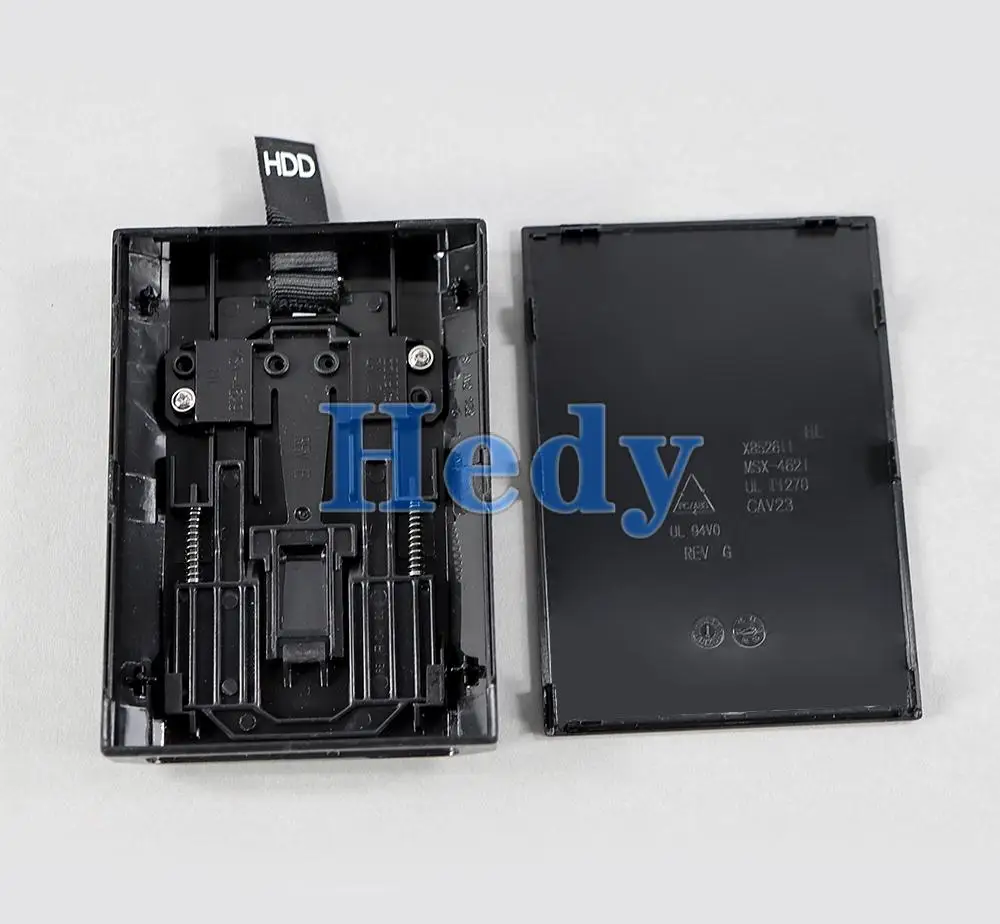 10PCS สำหรับ Xbox 360 Slim Hard Drive Enclosure HDD Case Shell Black สำหรับ XBOX360