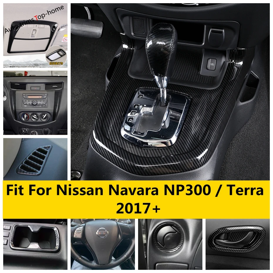 

Steering Wheel Gear Shift Panel Head Light Lamp Decoration Accessories Cover Trim For Nissan Navara NP300 / Terra 2017 - 2021