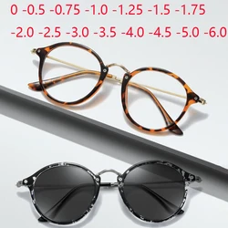 Optical Glasses Frame Men Vintage Round Prescription Eyeglasses Women Retro Myopia Acetate Spectacles Eyewear -0.5 -1 -2 To -6