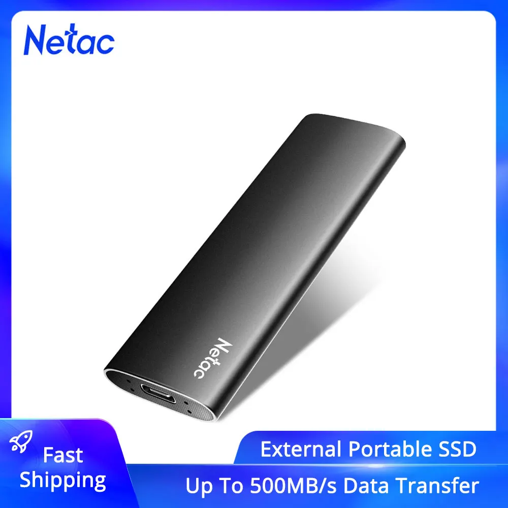 Netac Zewnętrzny dysk SSD 1tb 2tb Przenośny dysk SSD 500gb 250gb Zewnętrzny dysk twardy USB 3.2 Typ C Przenośny dysk półprzewodnikowy do laptopa