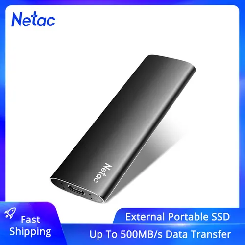 Netac 노트북용 외장 SSD, 휴대용 SSD, 500GB, 250GB, USB 3.2, 타입 C, 1TB, 2TB 