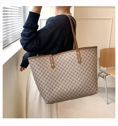 Luxury Designer big Tote Handbag for Women Trends Brand Designer Striped Shopper Shoulder Shopping Bag large capacity 2 Pcs/set